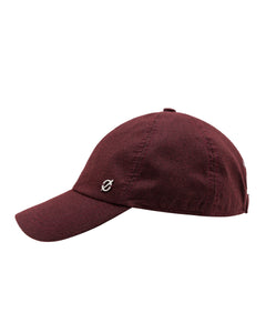 Burgundy Cupro Baseball Cap