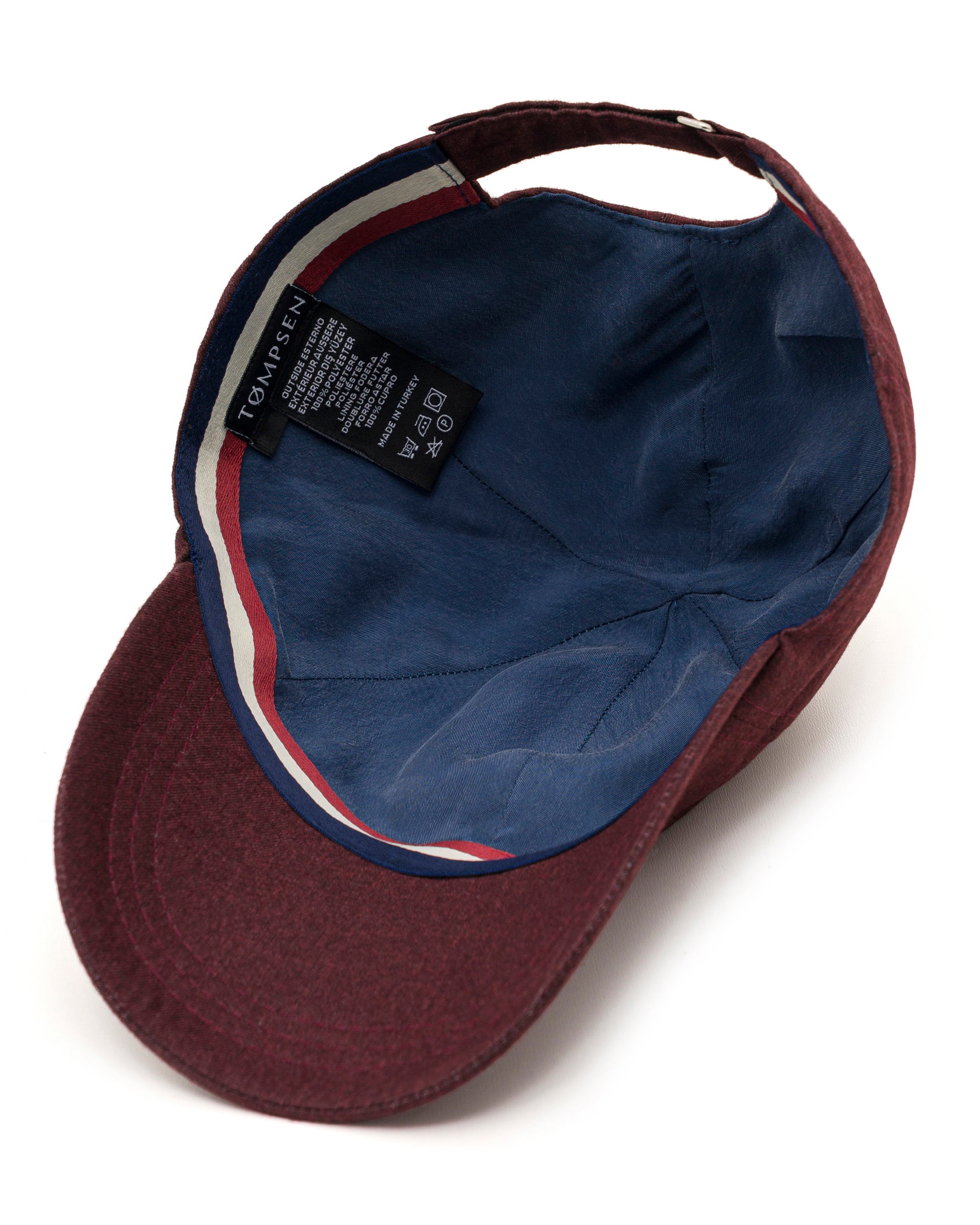 Burgundy Cupro Baseball Cap